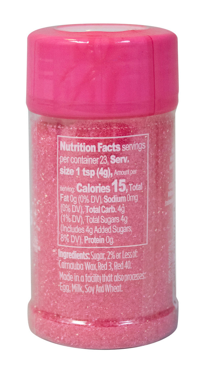 Pink Sanding Sugar SMALL Sprinkle Jar