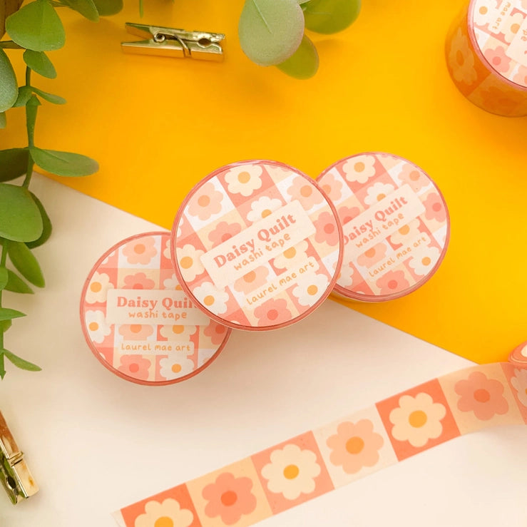 Pink Daisy Washi Tape from Laurel Mae Art