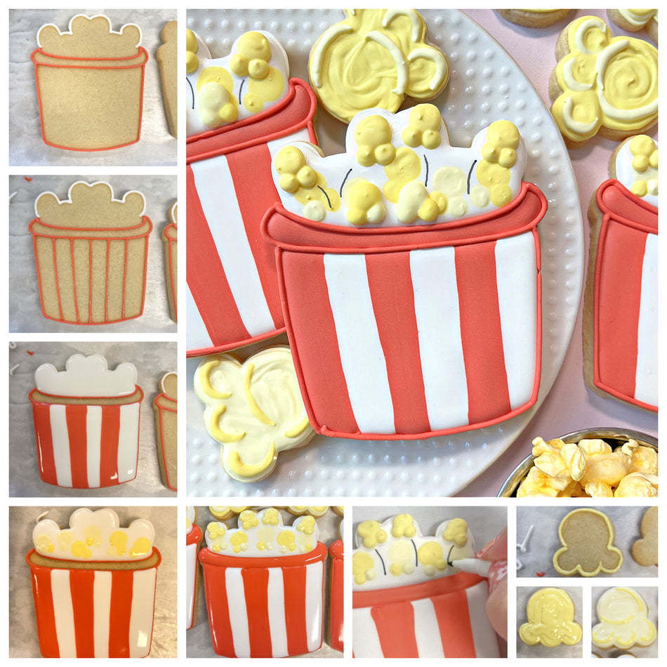 Popcorn Bucket with Mini Popcorn Cookie Cutter Set