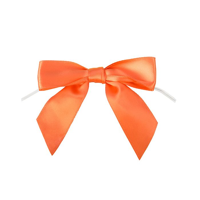 Orange Pre-Tied Bow - 25 PACK