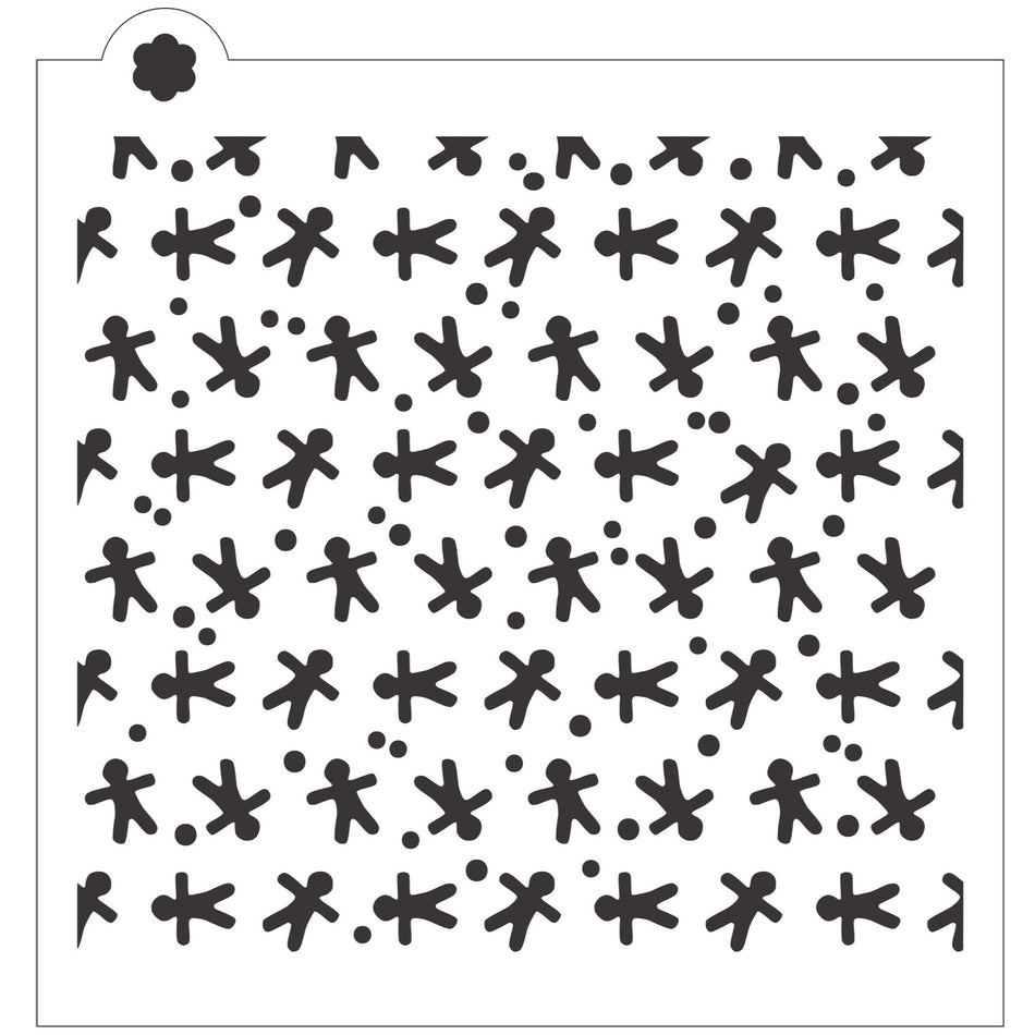 Scattered Gingerbread Stencil