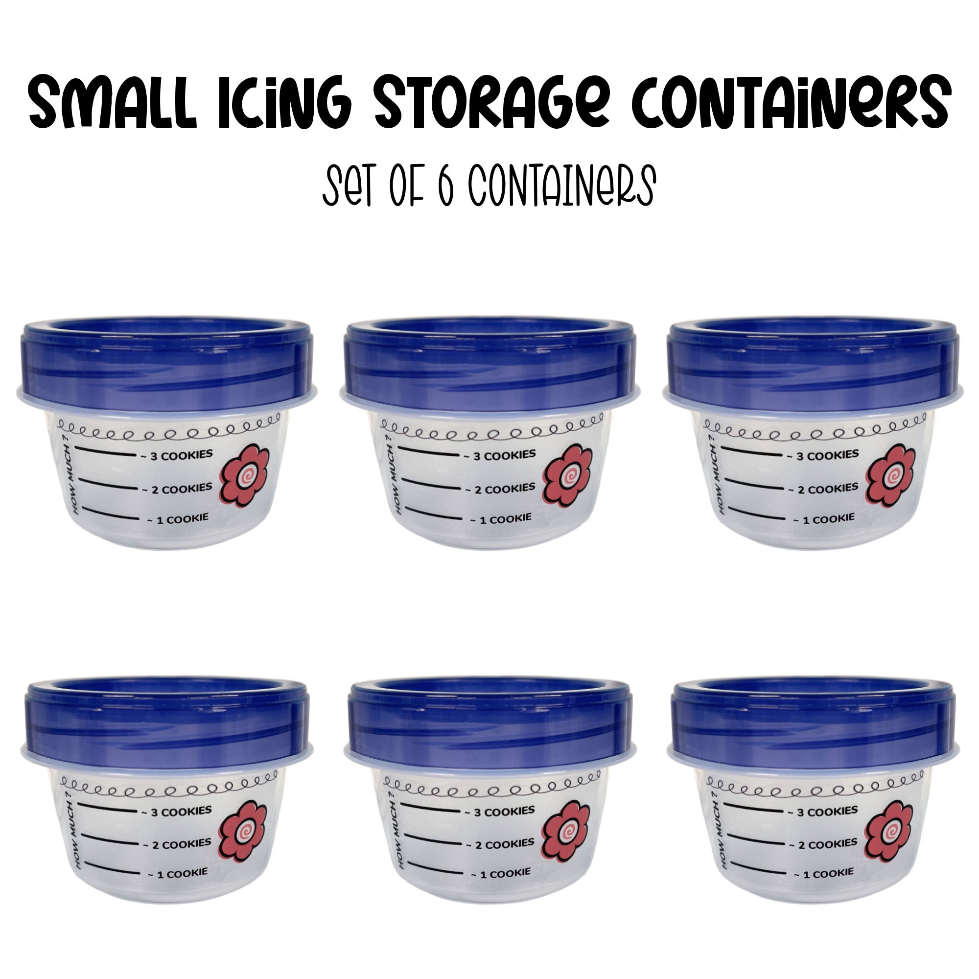 Flour Box SMALL Icing Storage Container Set of 6