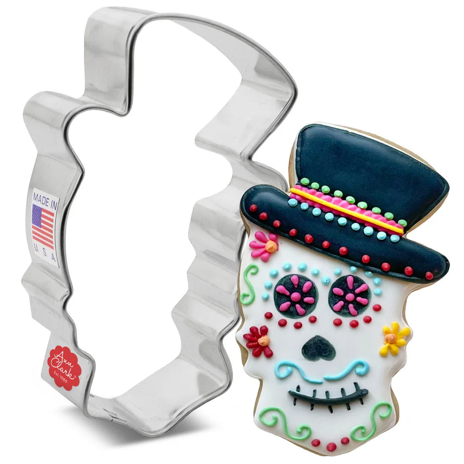 Skull with Top Hat Cookie Cutter