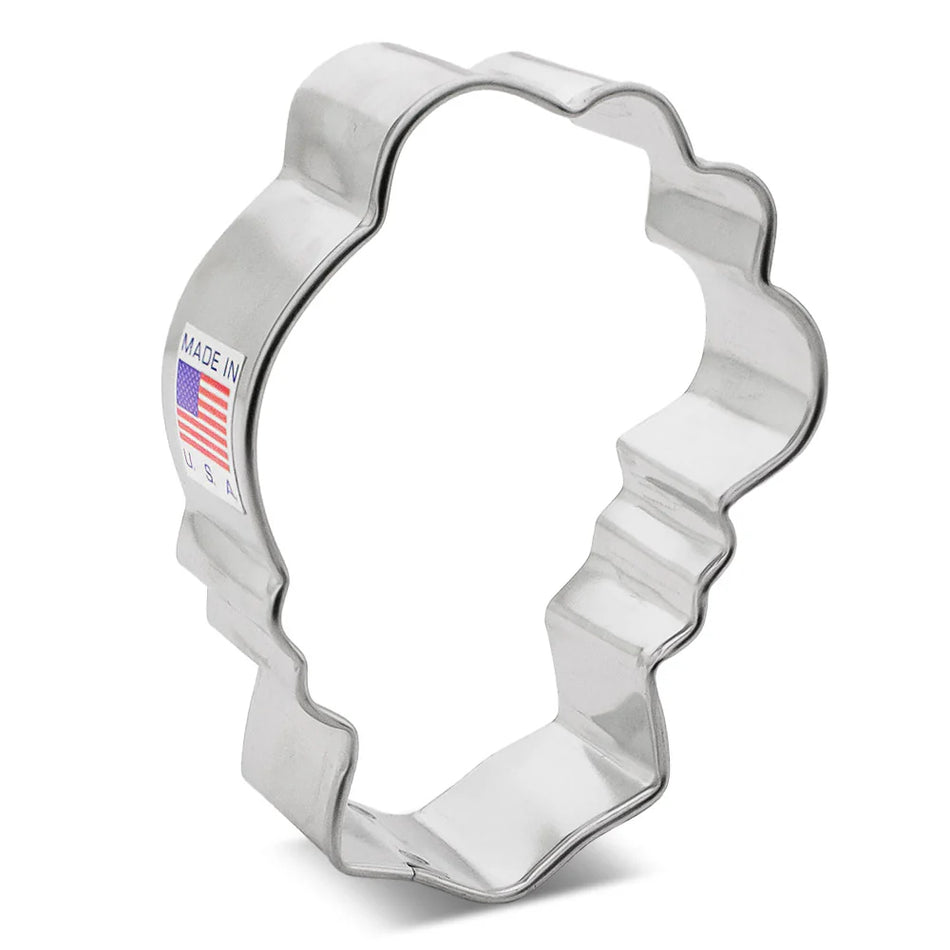 Skull with Flowers Cookie Cutter