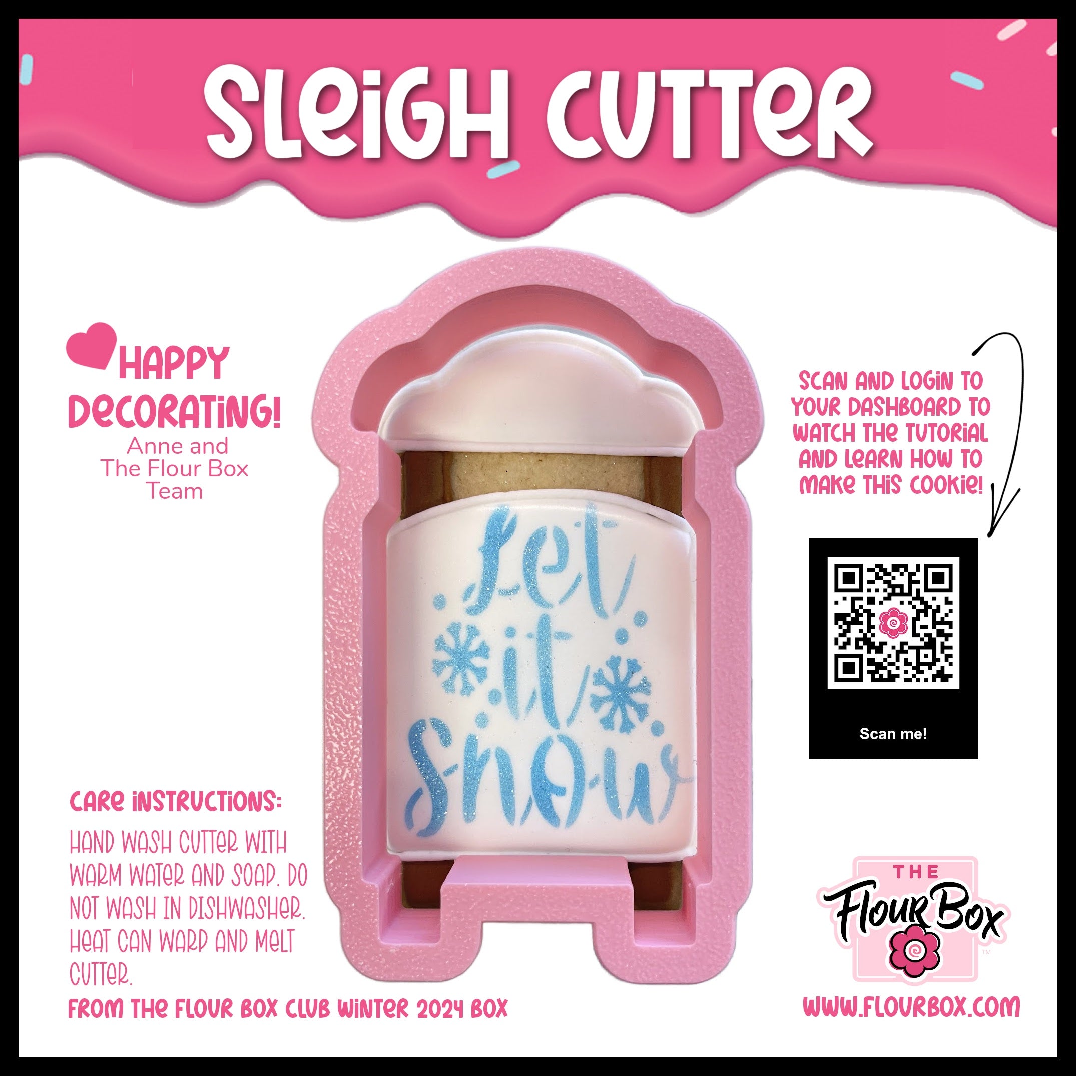 Sleigh Flour Box Club Cookie Cutter