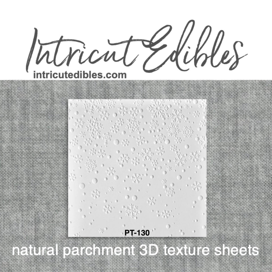 Snow Fall 3D Parchment Texture Sheets by Intricut Edibles