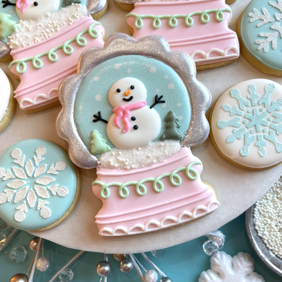Fancy Snow Globe Flour Box Club Cookie Cutter