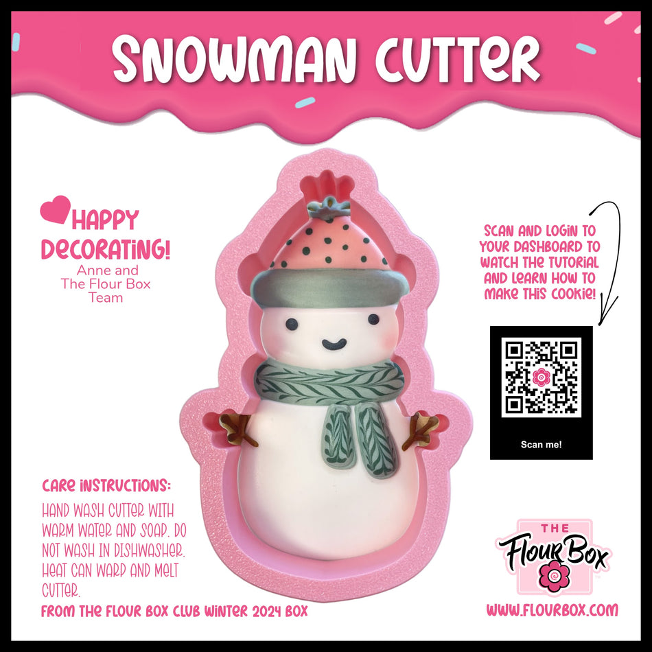 Snowman Flour Box Club Cookie Cutter