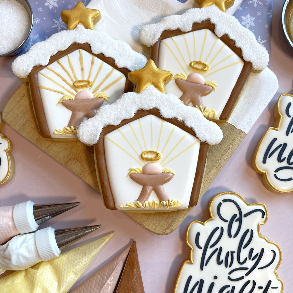 O Holy Night Cookie Cutter with Stencil BUNDLE