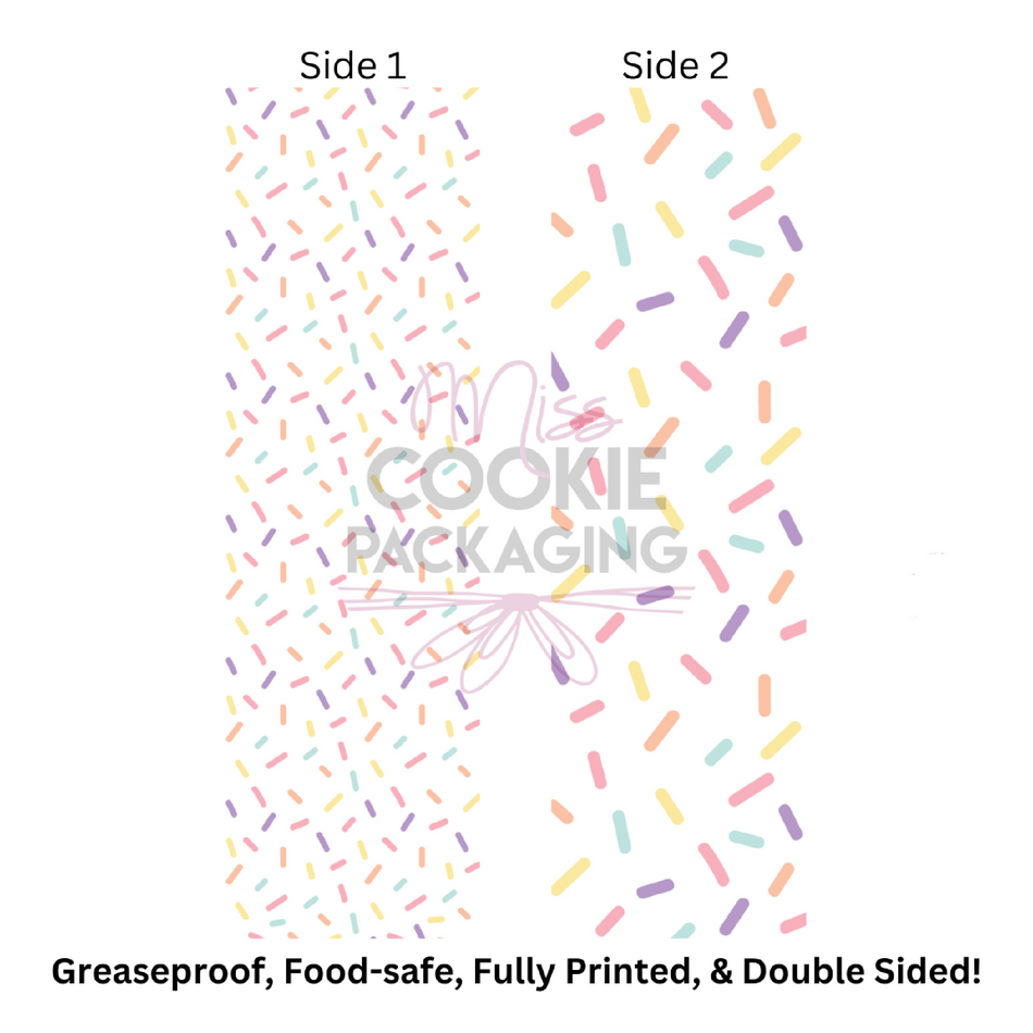 Sprinkles Cookie BAG Backer Card - 2.625