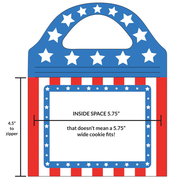 Stars & Stripes Cookie Bag -10 BAGS