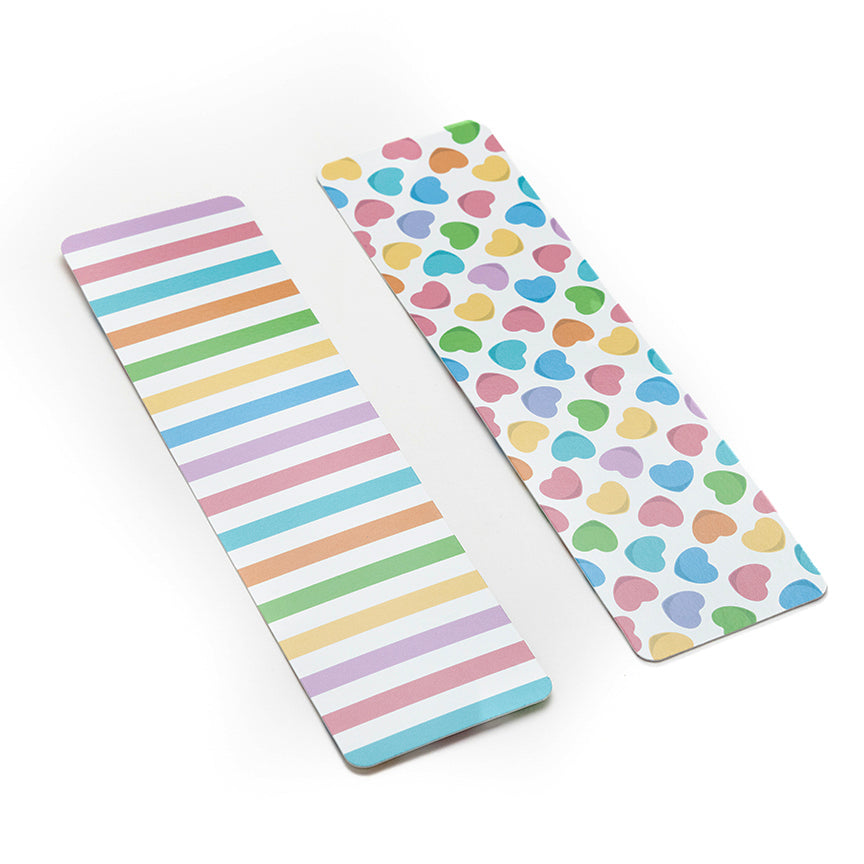 Stripes Conversation Hearts Cookie BAG Backer Card - 2.625" x 9.5" - QTY 25