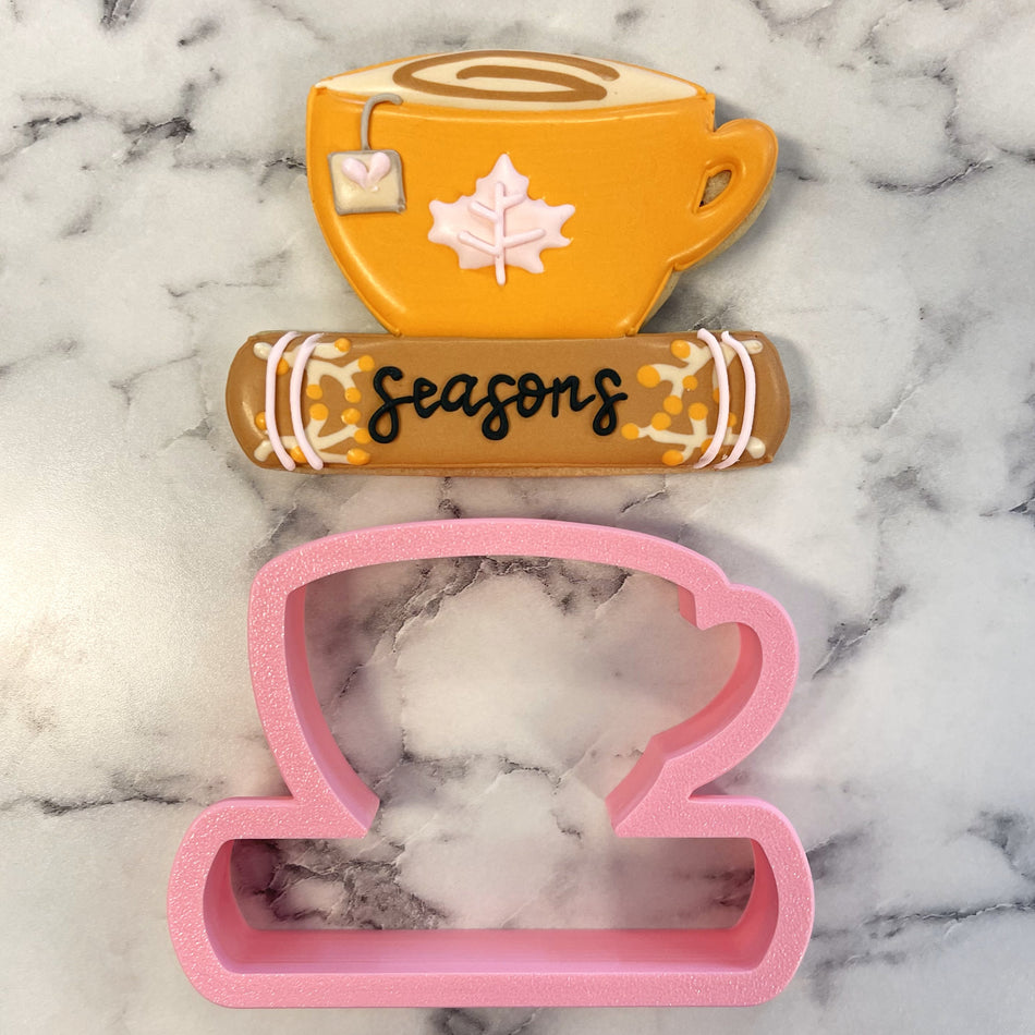 Teacup on Book Cookie Cutter
