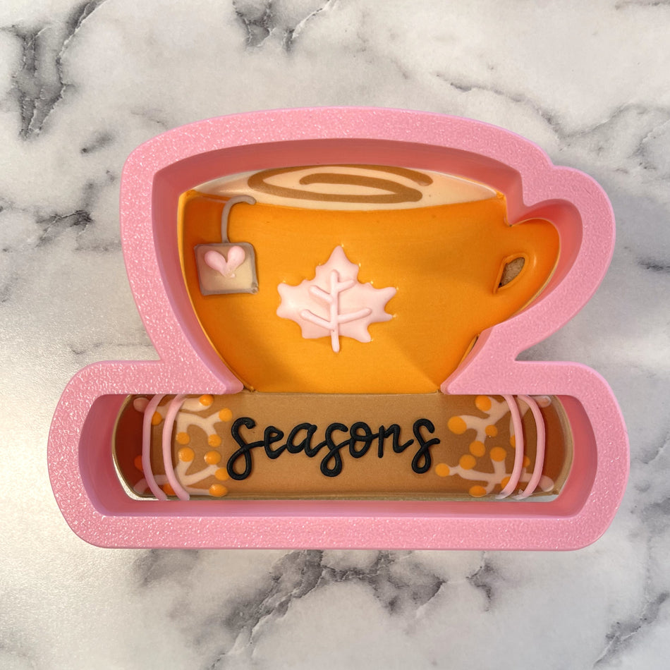 Teacup on Book Cookie Cutter