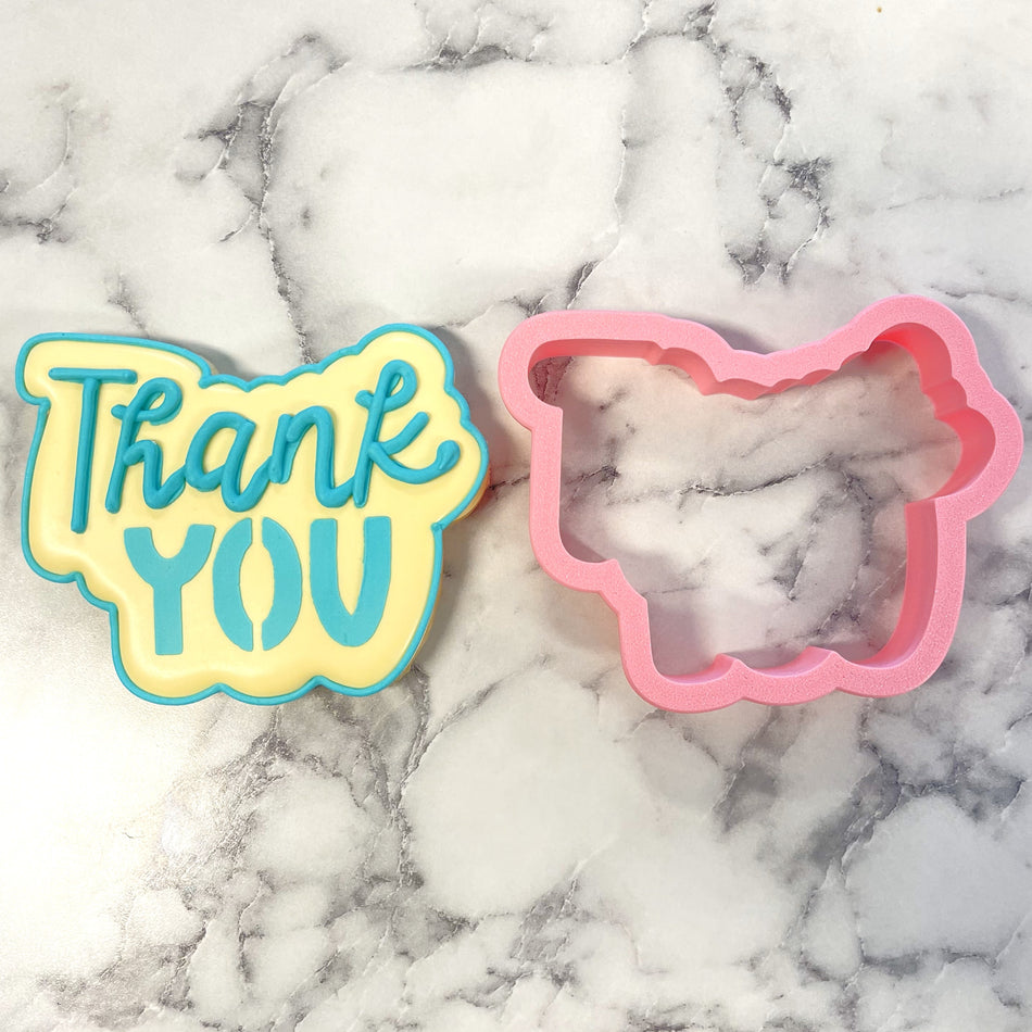 Thank You Cookie Cutter and Stencil Set
