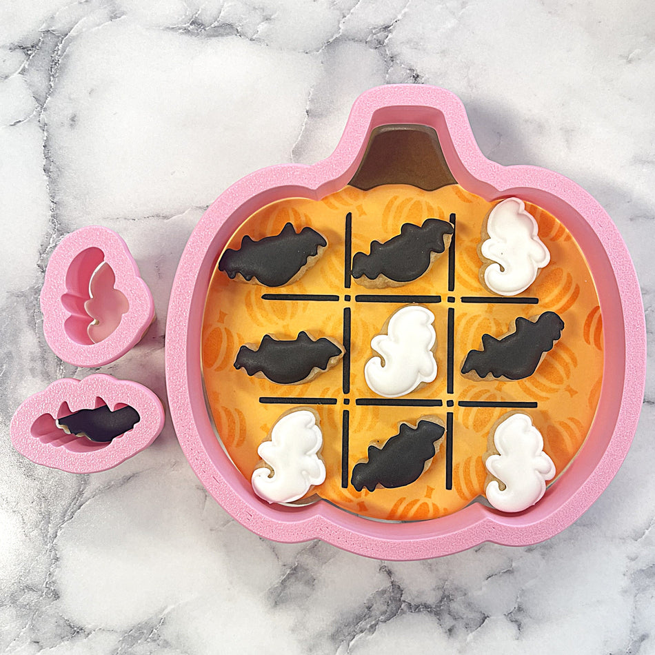 Tic Tac Toe Pumpkin Cookie Cutter Set