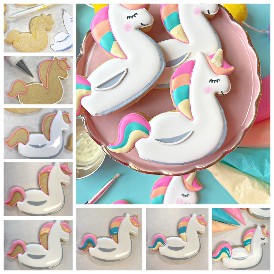 Unicorn Pool Float Cookie Cutter