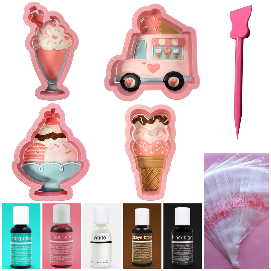 Valentine's Ice Cream Cookie Decorating Kit
