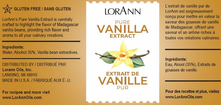 Pure Vanilla Lorann Baking Extract 4 oz.