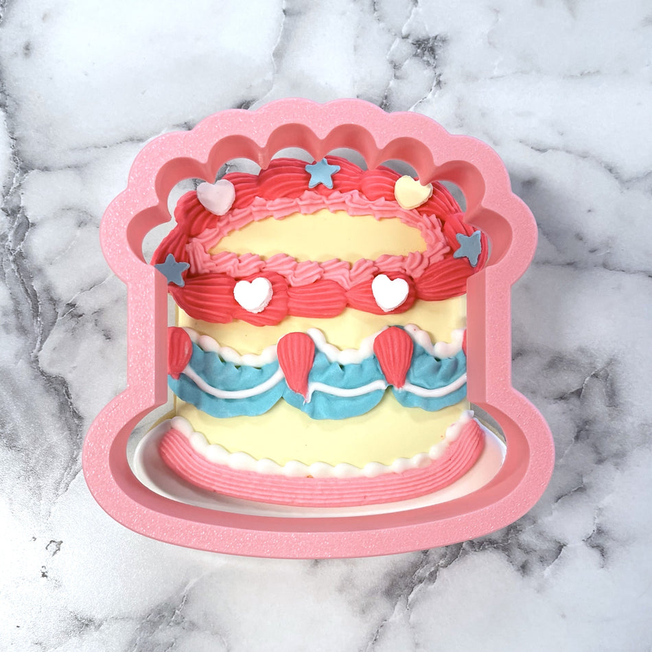 Vintage Birthday Cake Flour Box Club Cookie Cutter