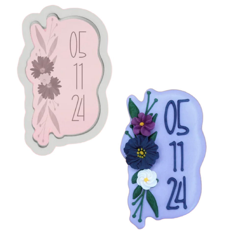 Wedding Floral Plaque Cookie Cutter