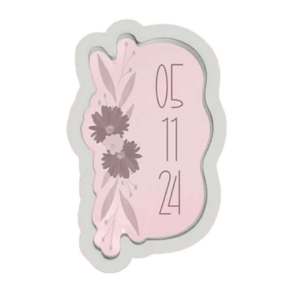 Wedding Floral Plaque Cookie Cutter