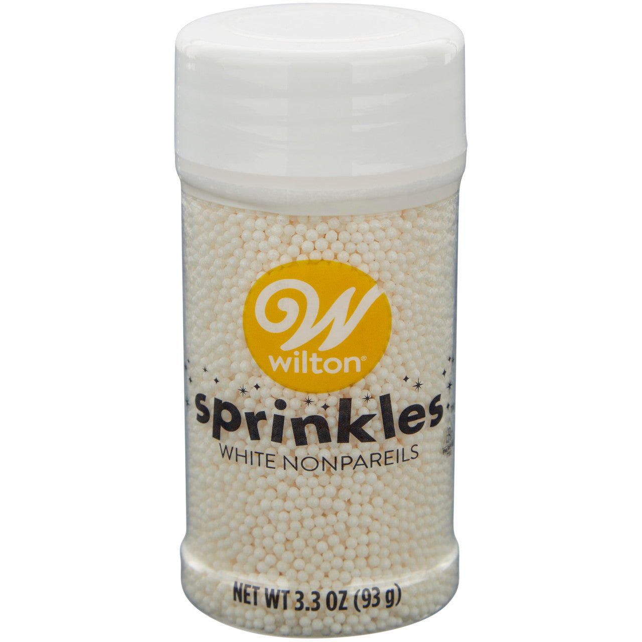 White Nonpareils SMALL Sprinkle Jar