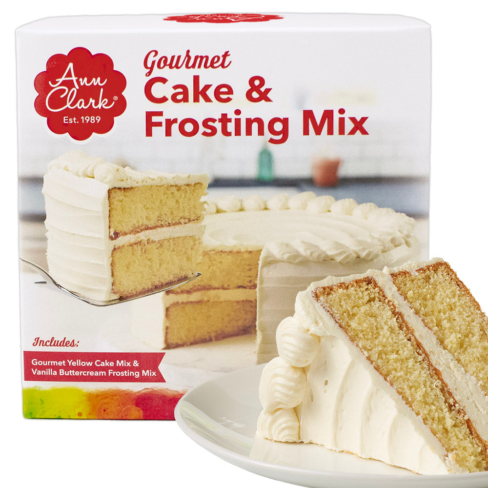 Yellow Cake Mix with Vanilla Buttercream Frosting from Ann Clark