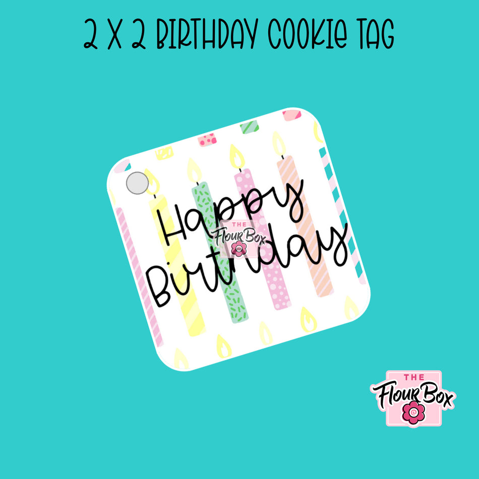 Happy Birthday Cookie Tag - 25 TAGS