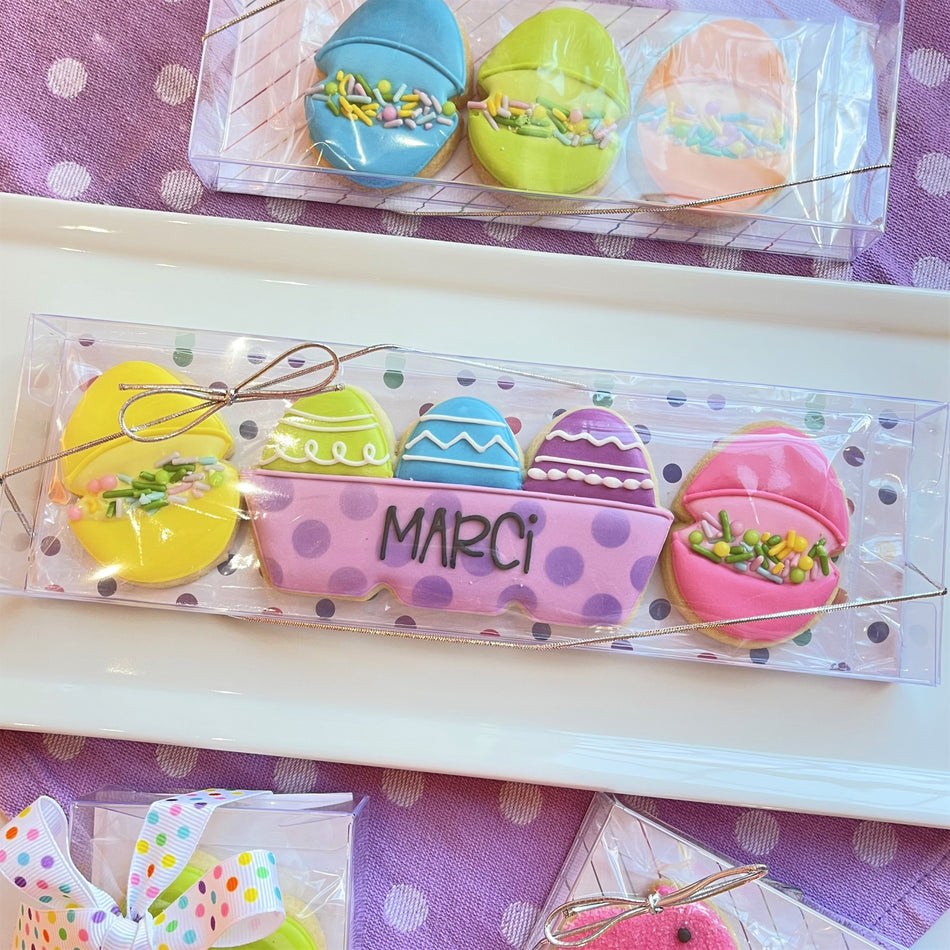 3 x 10 Long Clear Cookie Box - 25 BOXES - 3