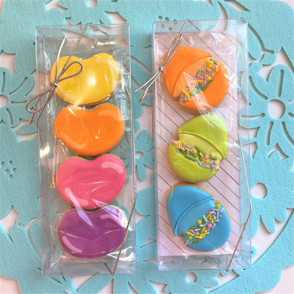 3 x 8 Long Clear Cookie Box - 25 BOXES - 3