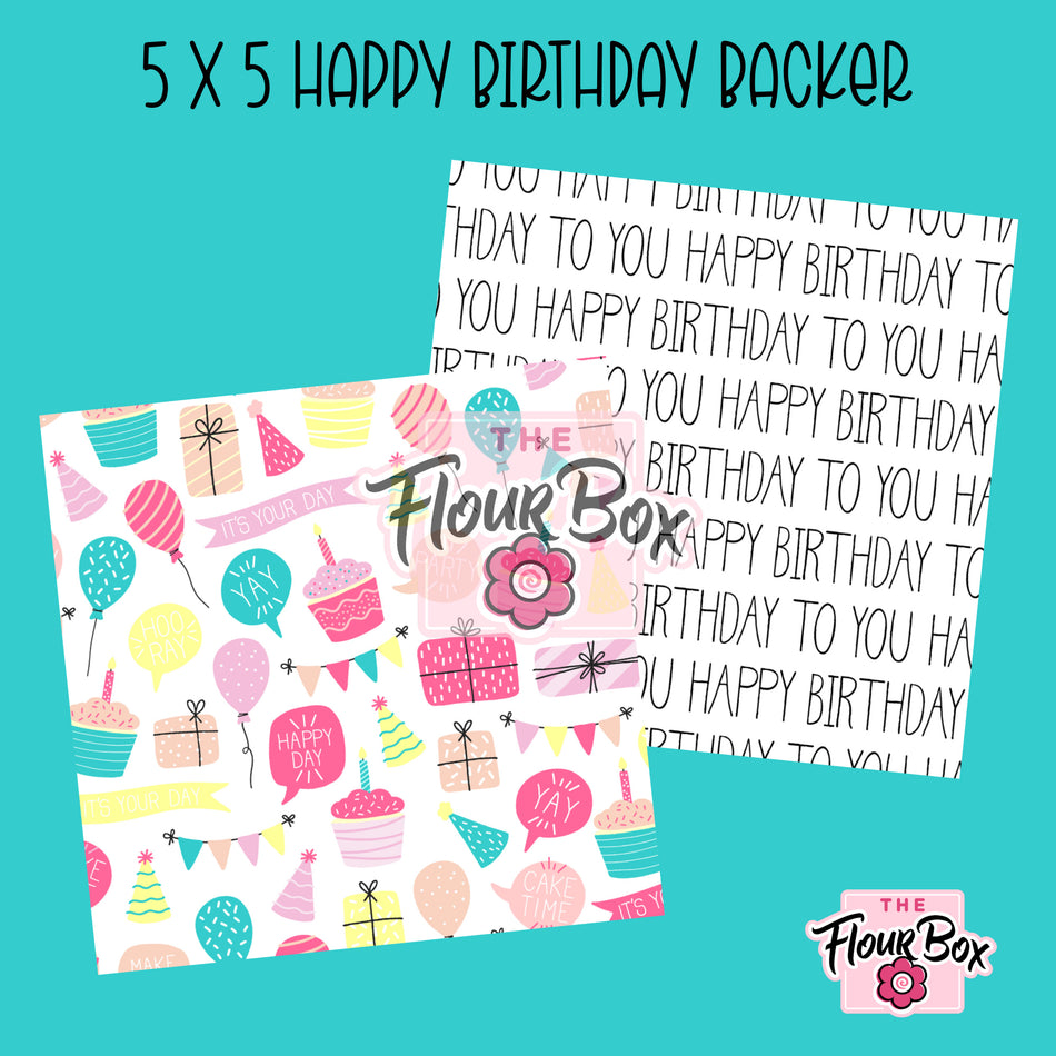 Birthday Cookie BOX Backer - 5