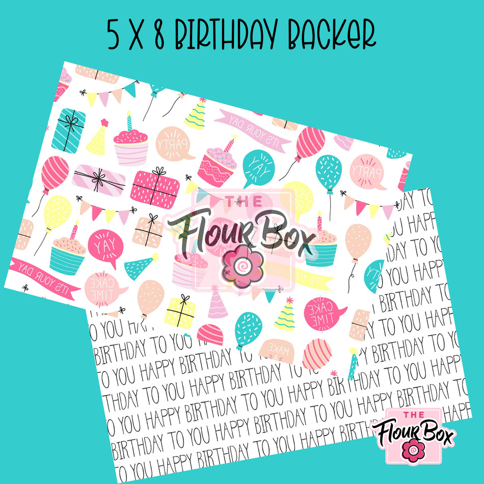 Birthday Cookie BOX Backer - 5
