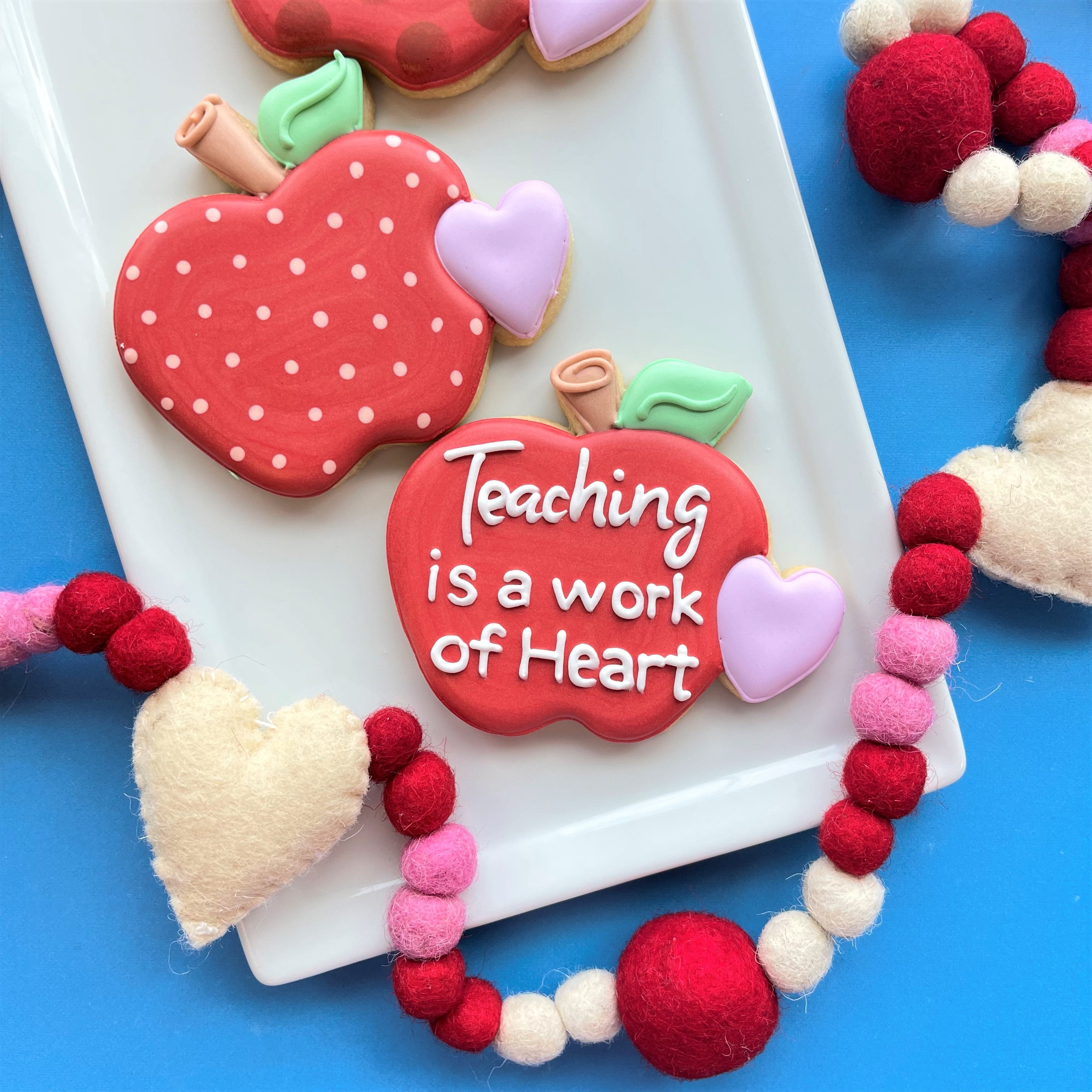 Teacher School Tools Cookie Cutter Set with Stencil