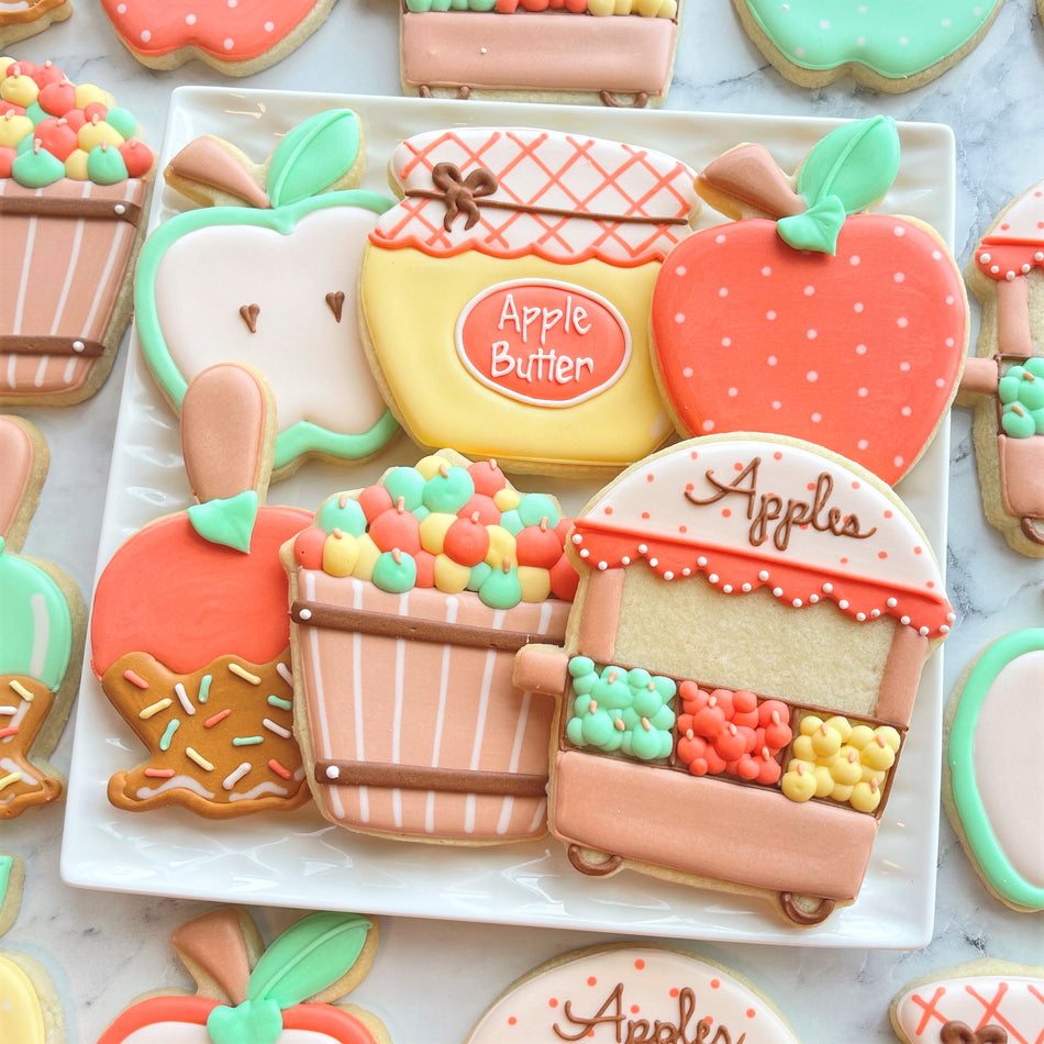 Cute Apple w/ Leaf Cookie Cutter