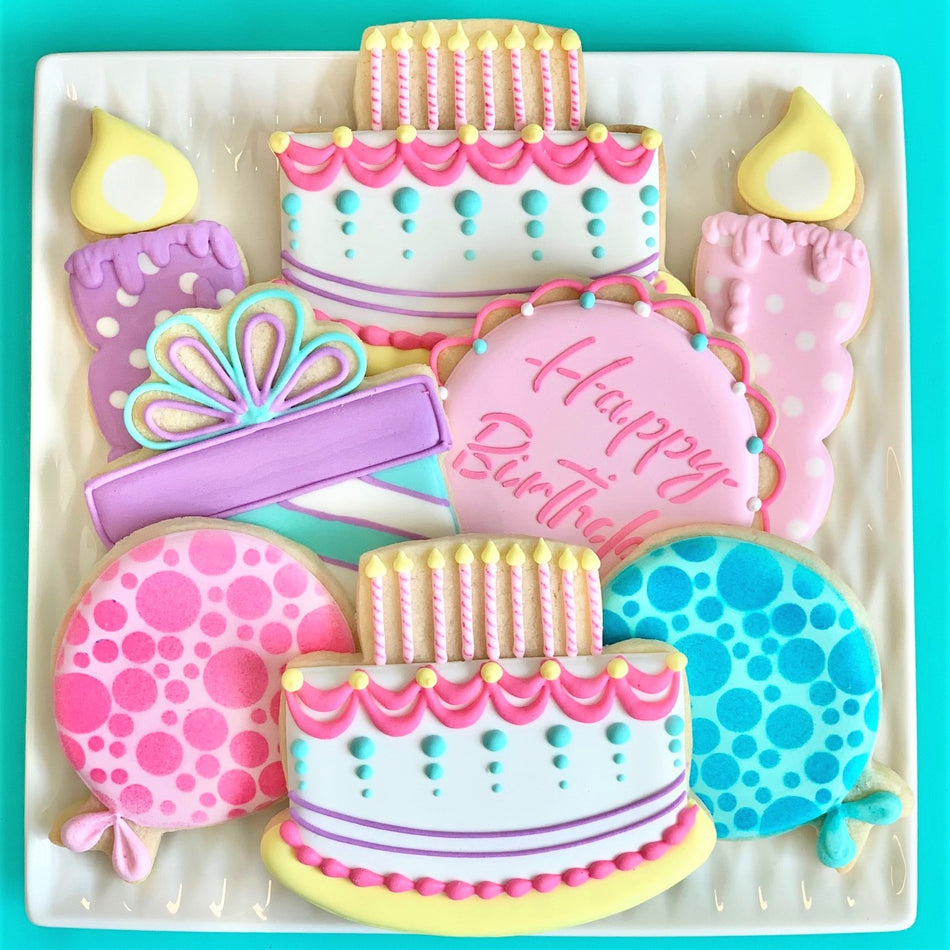 Cake with Candles Cookie Cutter by The Flour Box