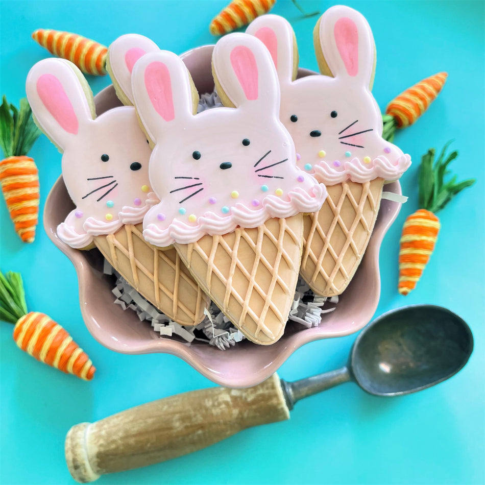 Bunny Ice Cream Cone Cookie Cutter
