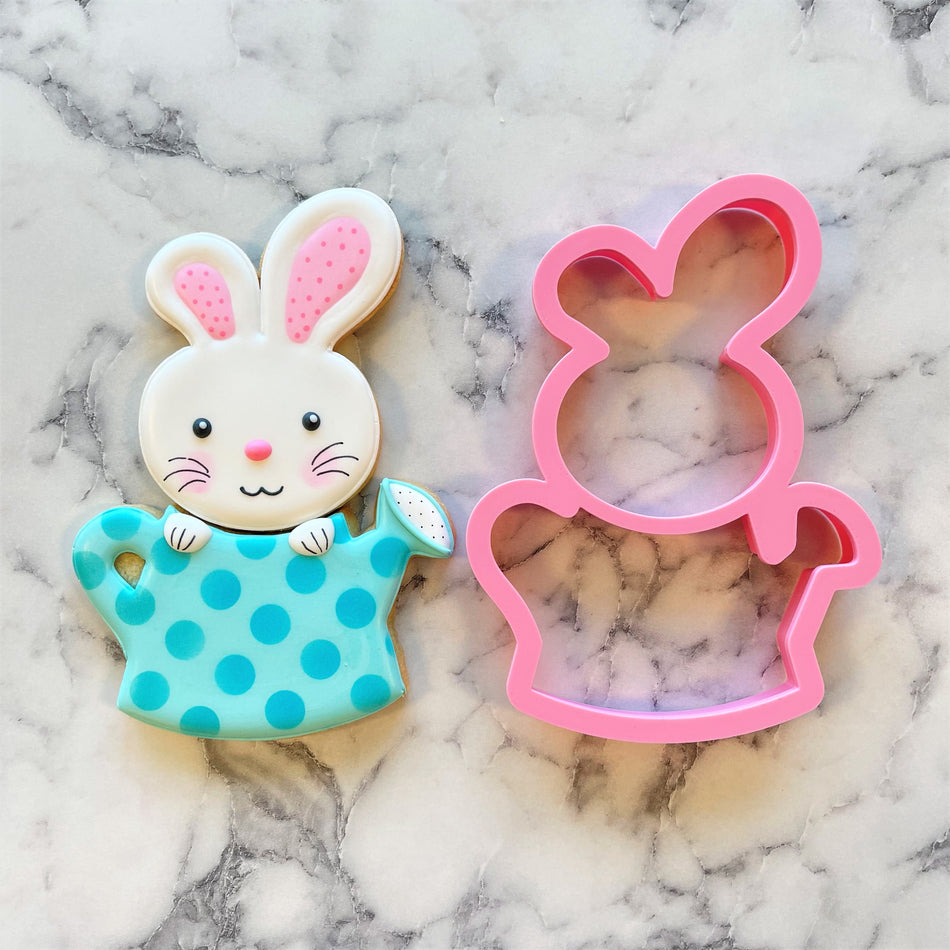 Bunny in Watering Can 2-in-1 Multi-Cookie Cutter