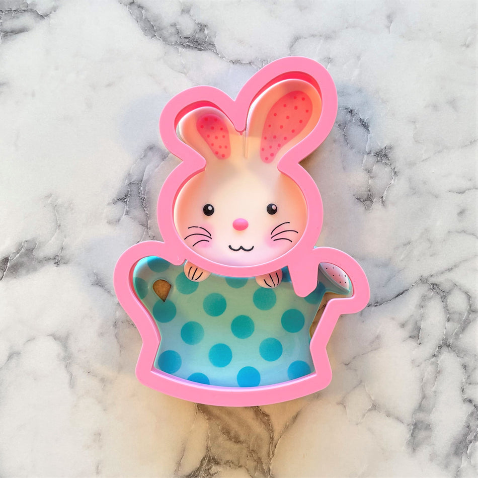 Bunny in Watering Can 2-in-1 Multi-Cookie Cutter