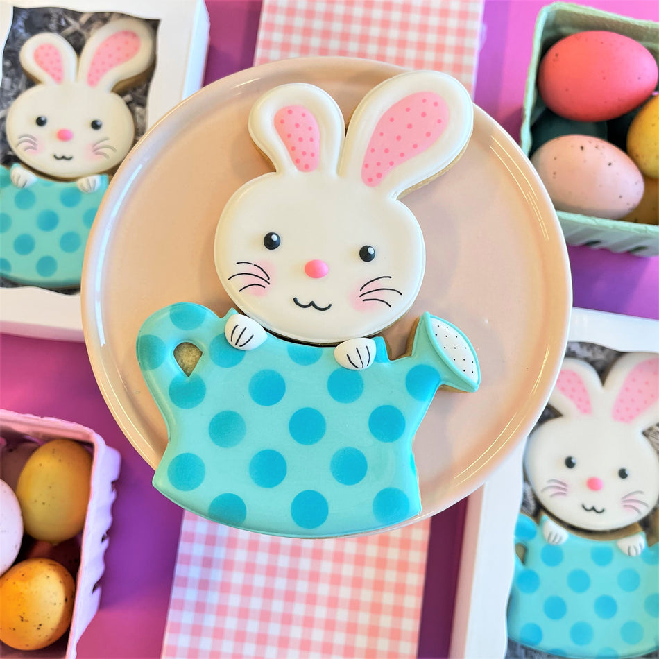 Bunny in Watering Can 2-in-1 Multi-Cookie Cutter