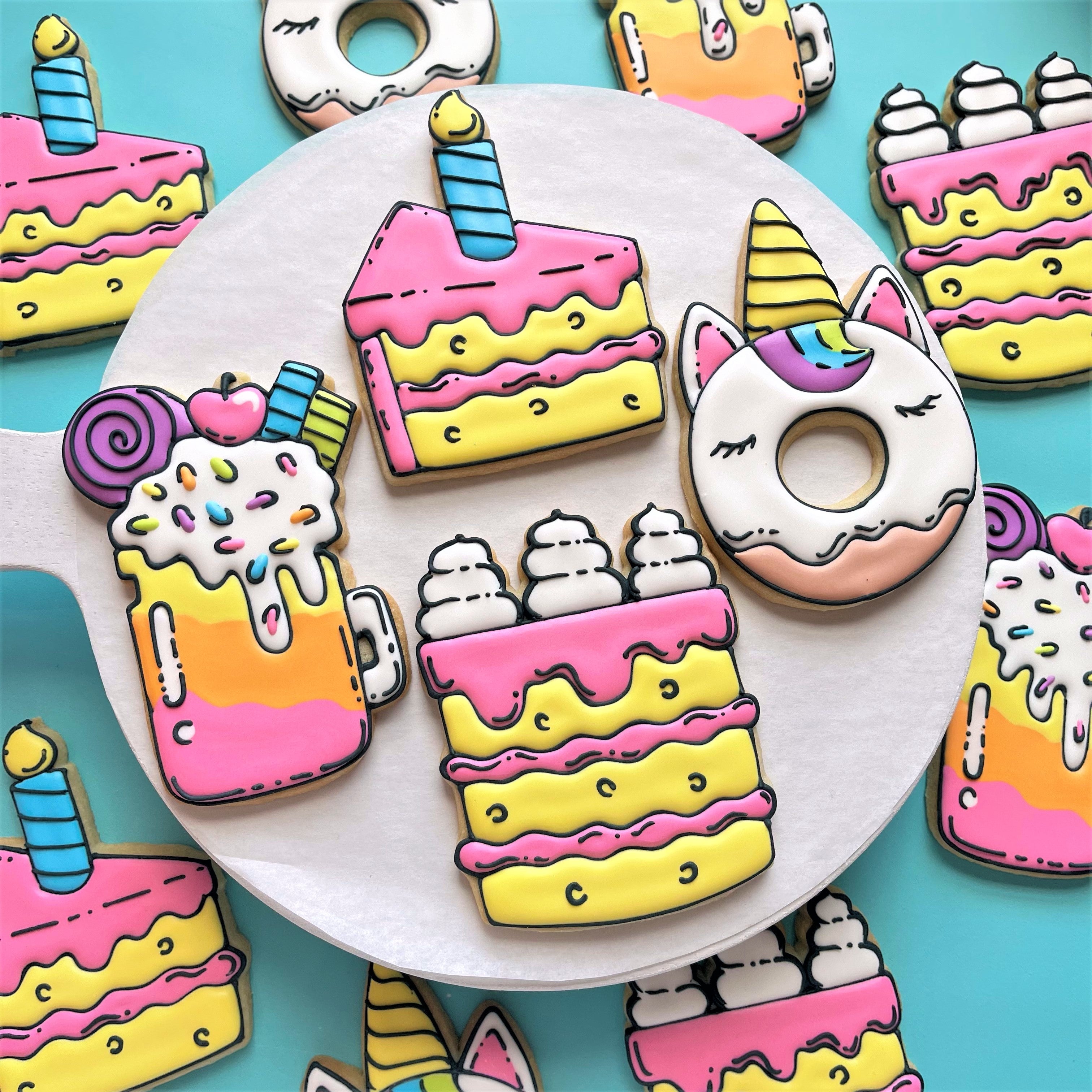 Cake Slice with Candle Cookie Cutter