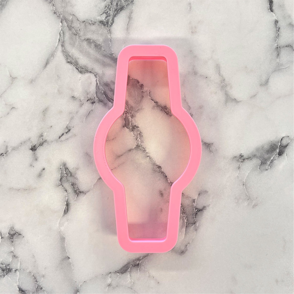Pink silicone watch-shaped cookie cutter for baking cool watch cookie cutter product