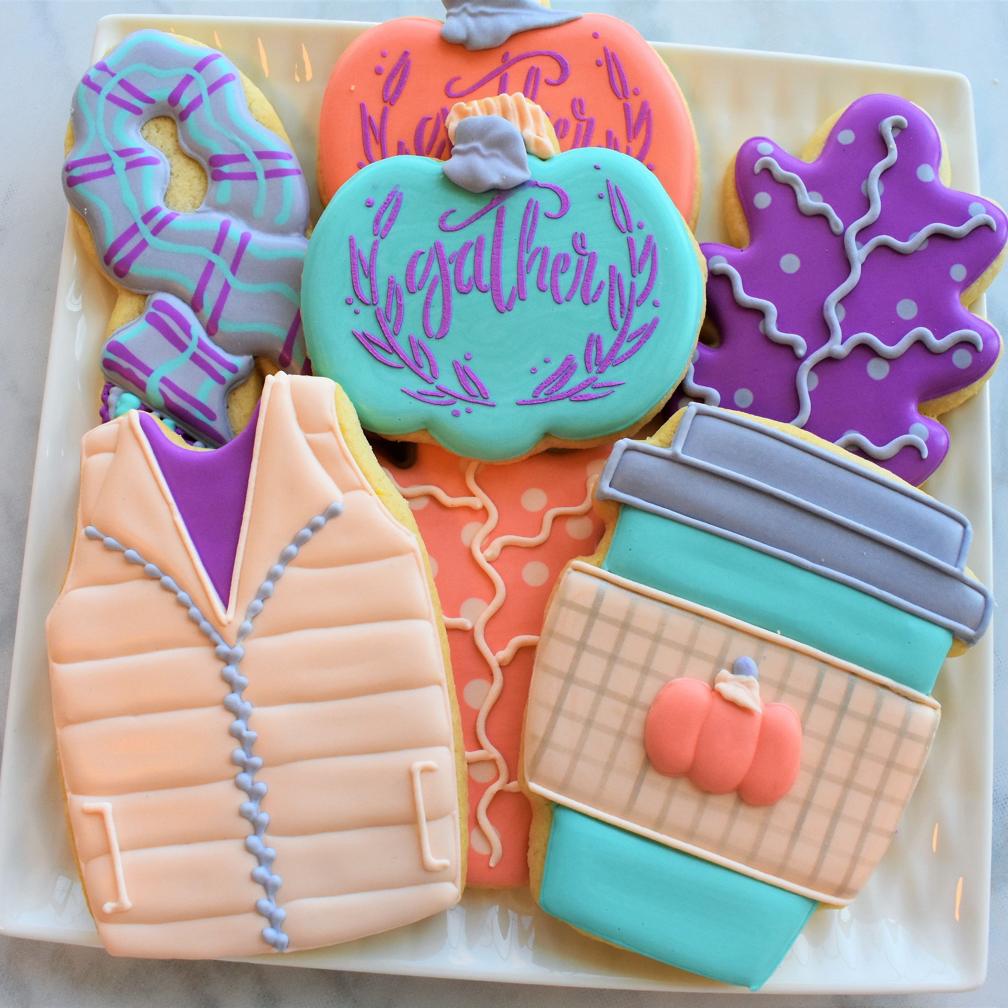 Tropical Themed Scribe Tool for Cookie Decorating 