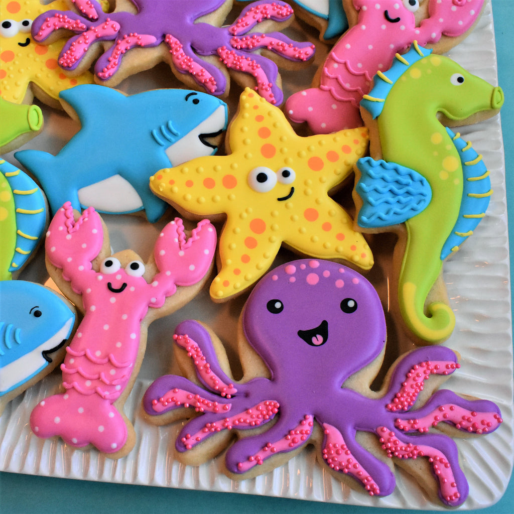 Sea Creatures Cookie Decorating Kit for online class