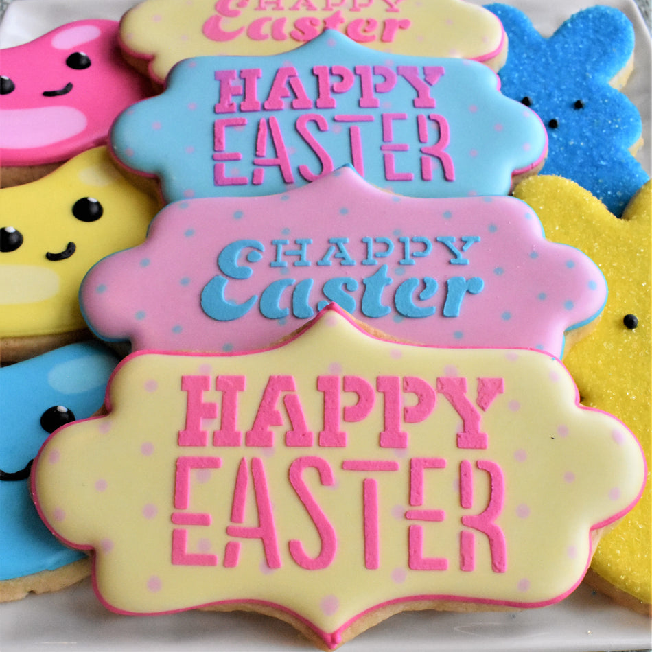 Happy Easter 2 Ways Stencil