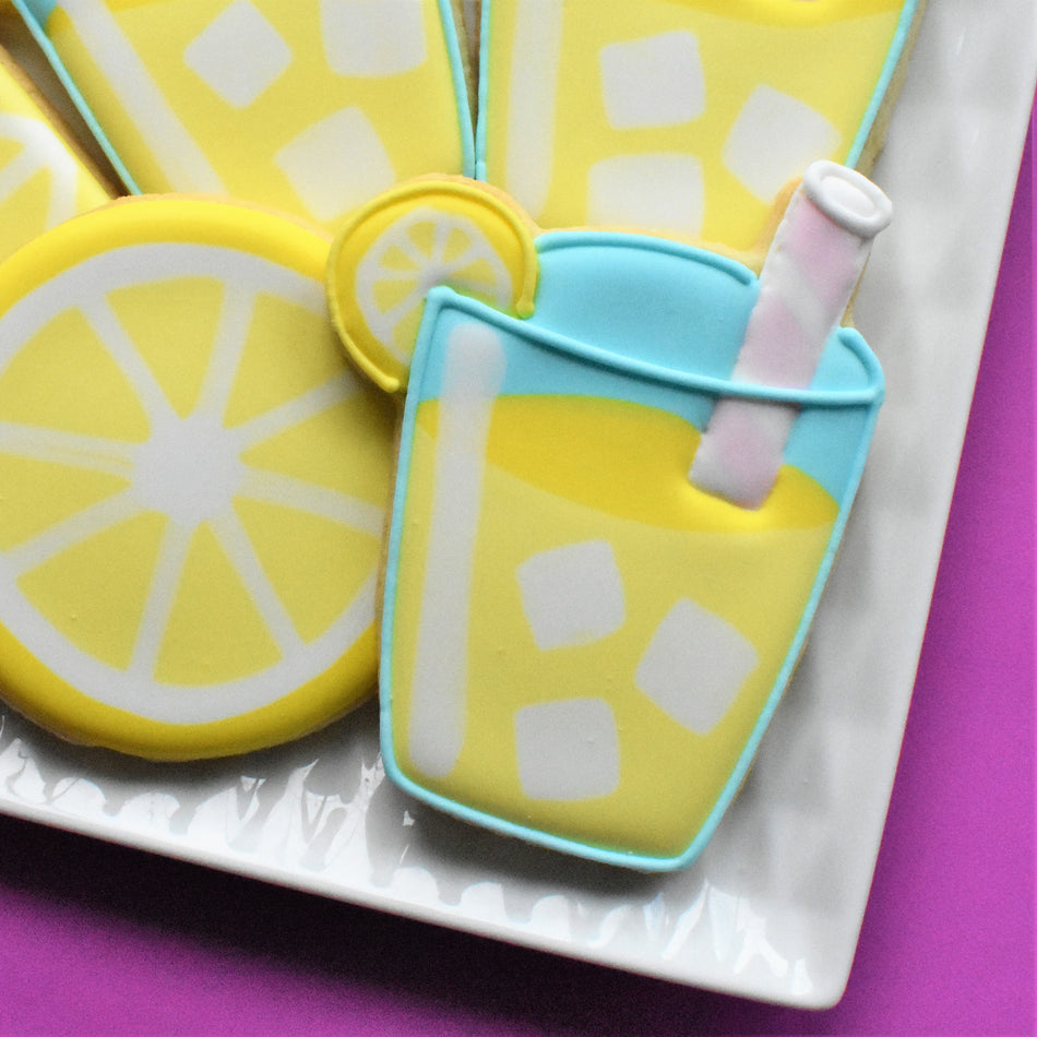 Glass with Straw Cookie Cutter
