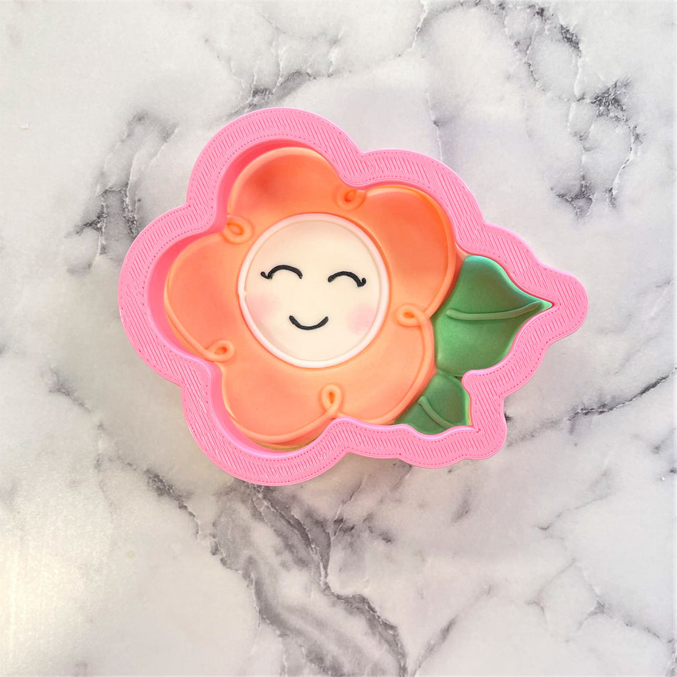Daisy with Leaves Cookie Cutter