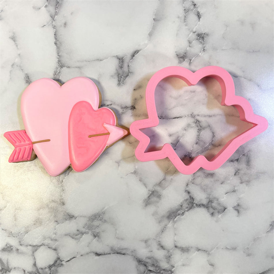 Double Heart with Arrow Cookie Cutter