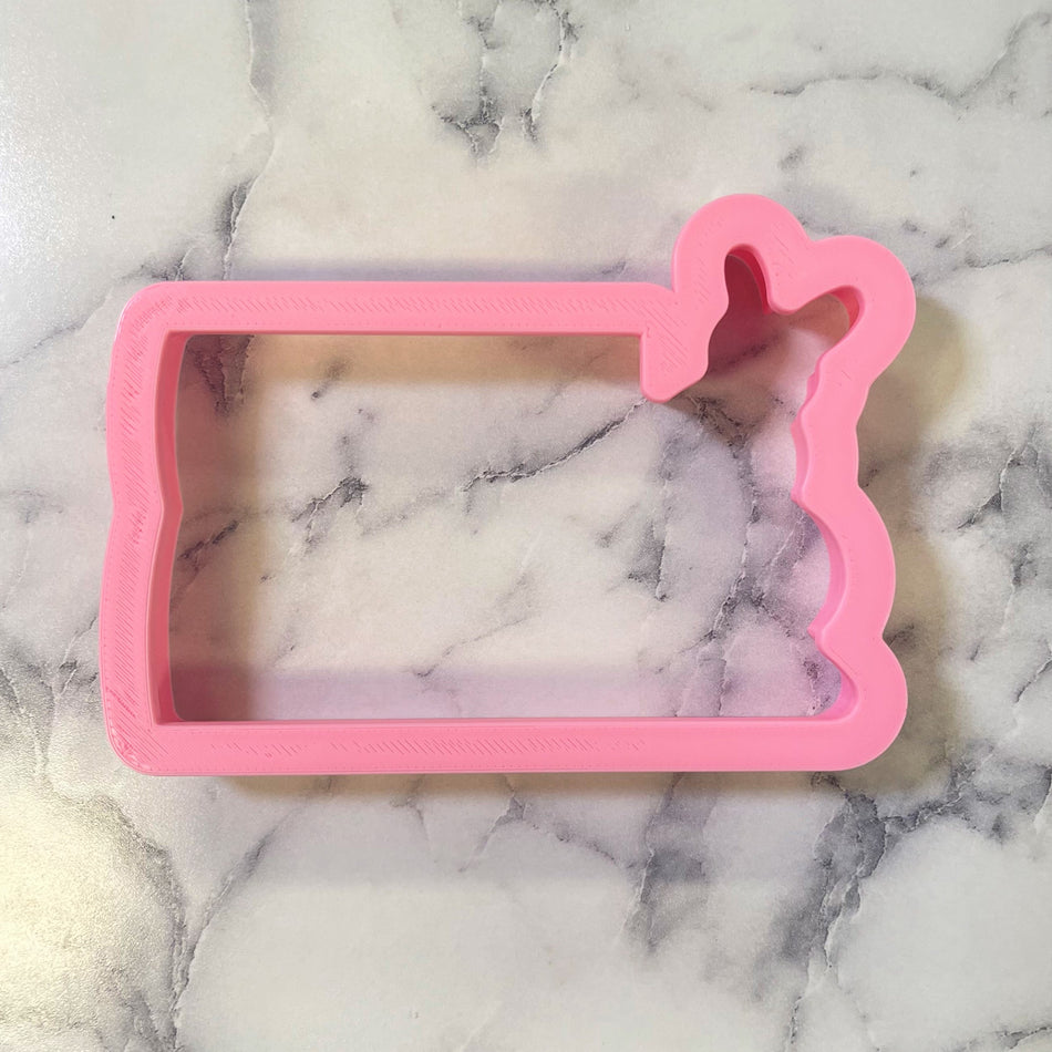 Happy Easter Plaque Cookie Cutter with Stencil