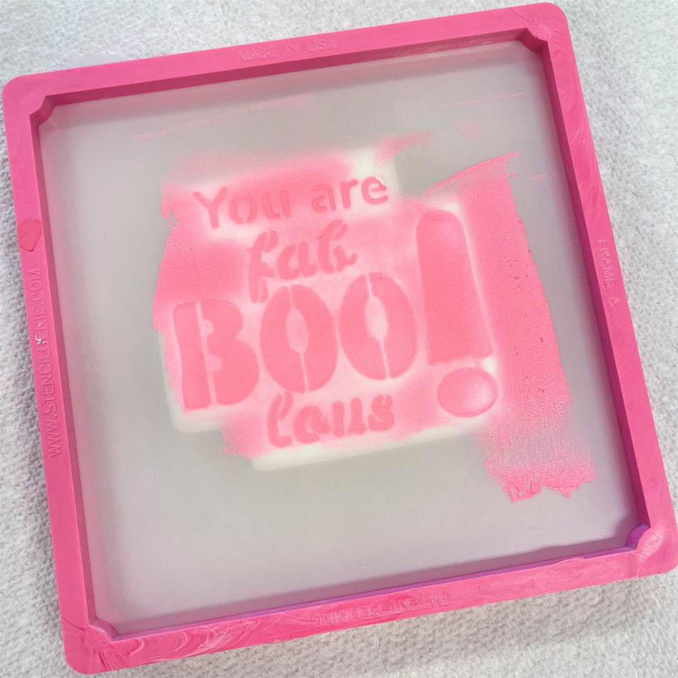 Fab-BOO-lous Plaque Cookie Cutter with Stencil